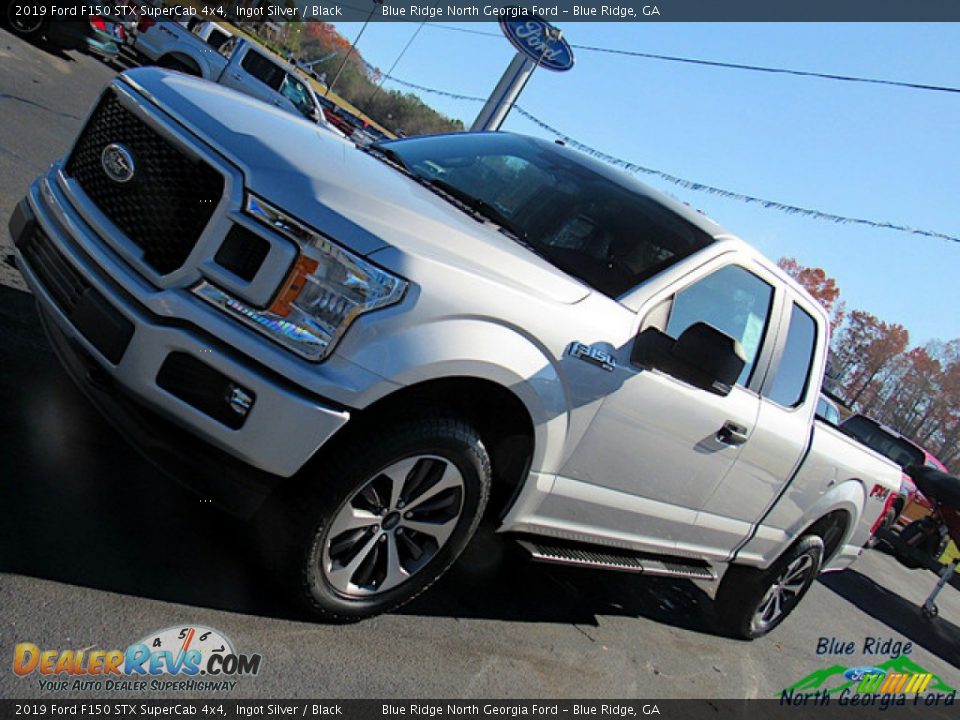 2019 Ford F150 STX SuperCab 4x4 Ingot Silver / Black Photo #30