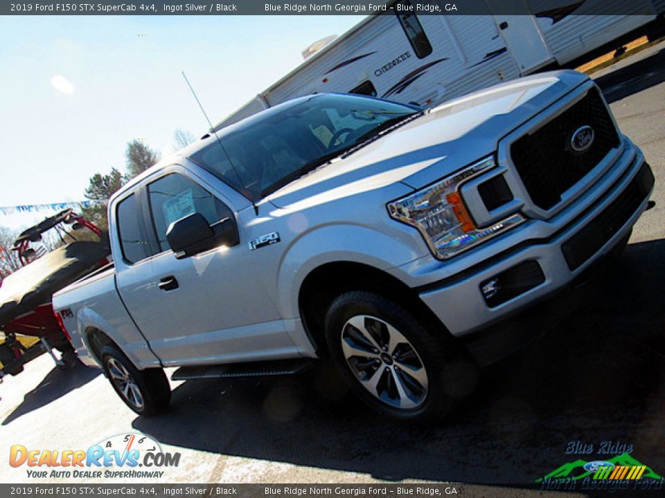 2019 Ford F150 STX SuperCab 4x4 Ingot Silver / Black Photo #31