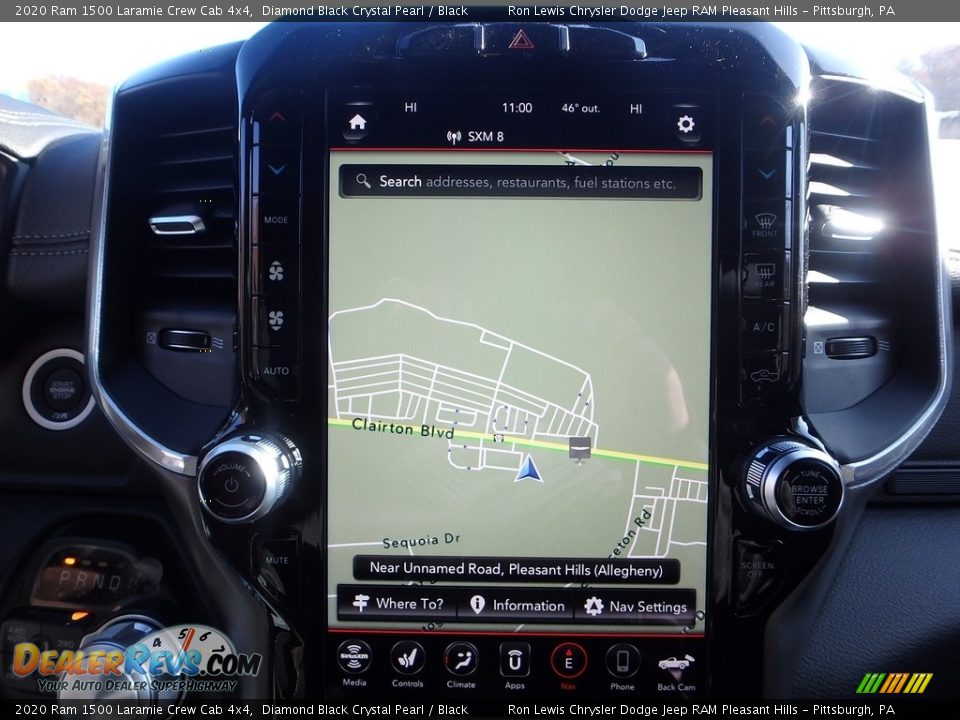 2020 Ram 1500 Laramie Crew Cab 4x4 Diamond Black Crystal Pearl / Black Photo #17