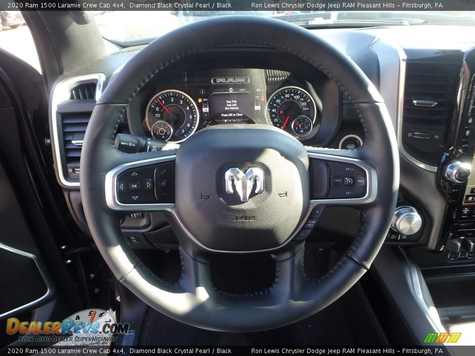 2020 Ram 1500 Laramie Crew Cab 4x4 Diamond Black Crystal Pearl / Black Photo #18