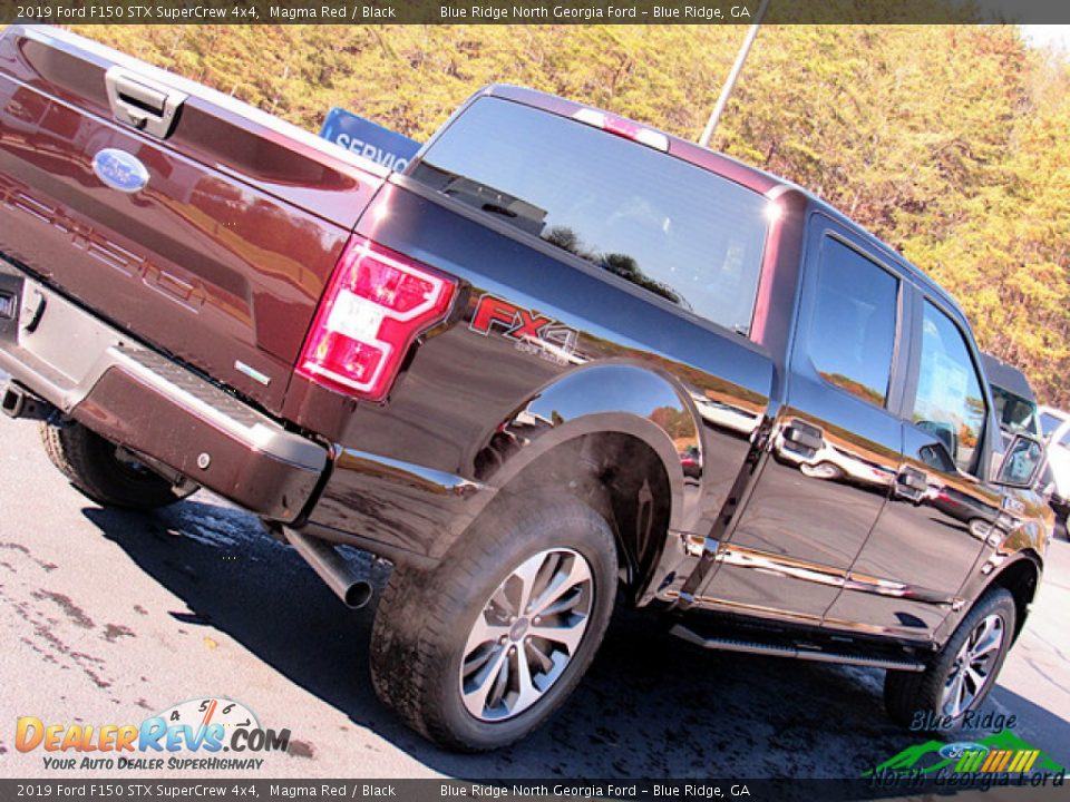 2019 Ford F150 STX SuperCrew 4x4 Magma Red / Black Photo #32