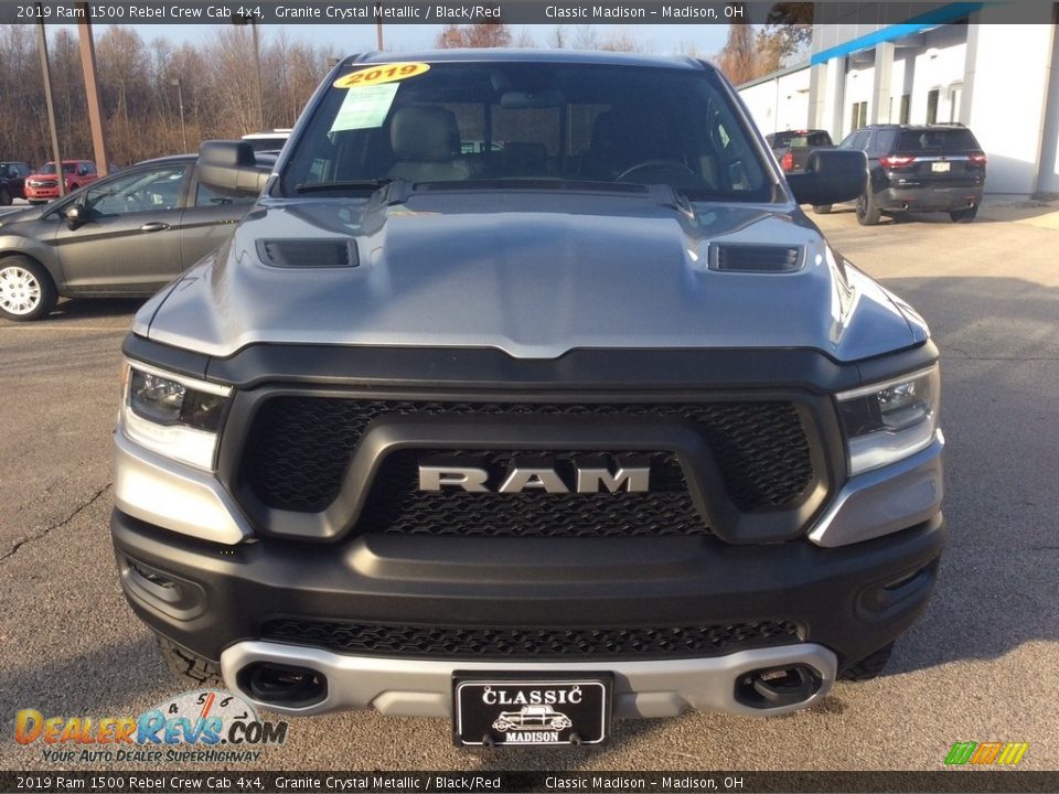 2019 Ram 1500 Rebel Crew Cab 4x4 Granite Crystal Metallic / Black/Red Photo #4