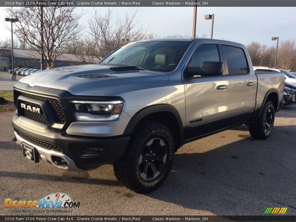 2019 Ram 1500 Rebel Crew Cab 4x4 Granite Crystal Metallic / Black/Red Photo #5