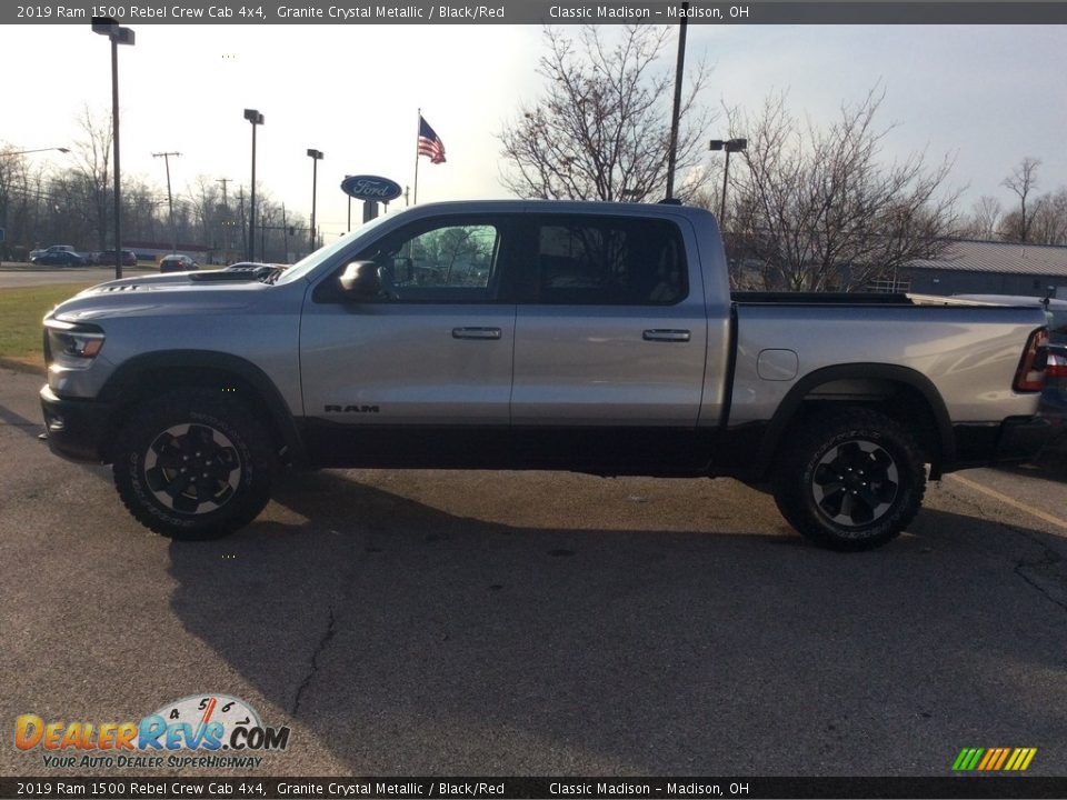 2019 Ram 1500 Rebel Crew Cab 4x4 Granite Crystal Metallic / Black/Red Photo #6