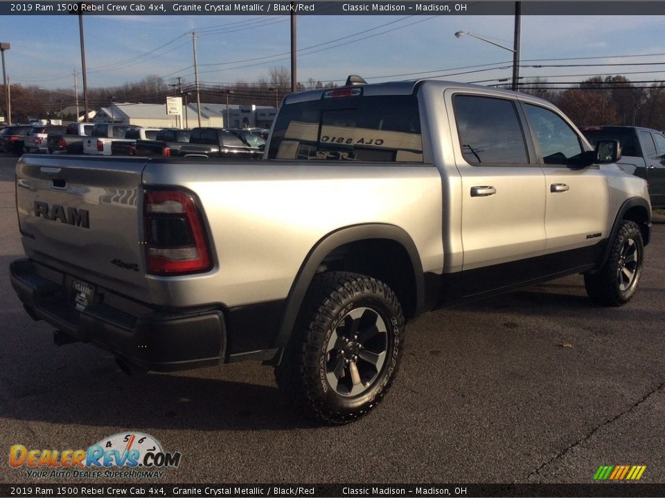 2019 Ram 1500 Rebel Crew Cab 4x4 Granite Crystal Metallic / Black/Red Photo #10