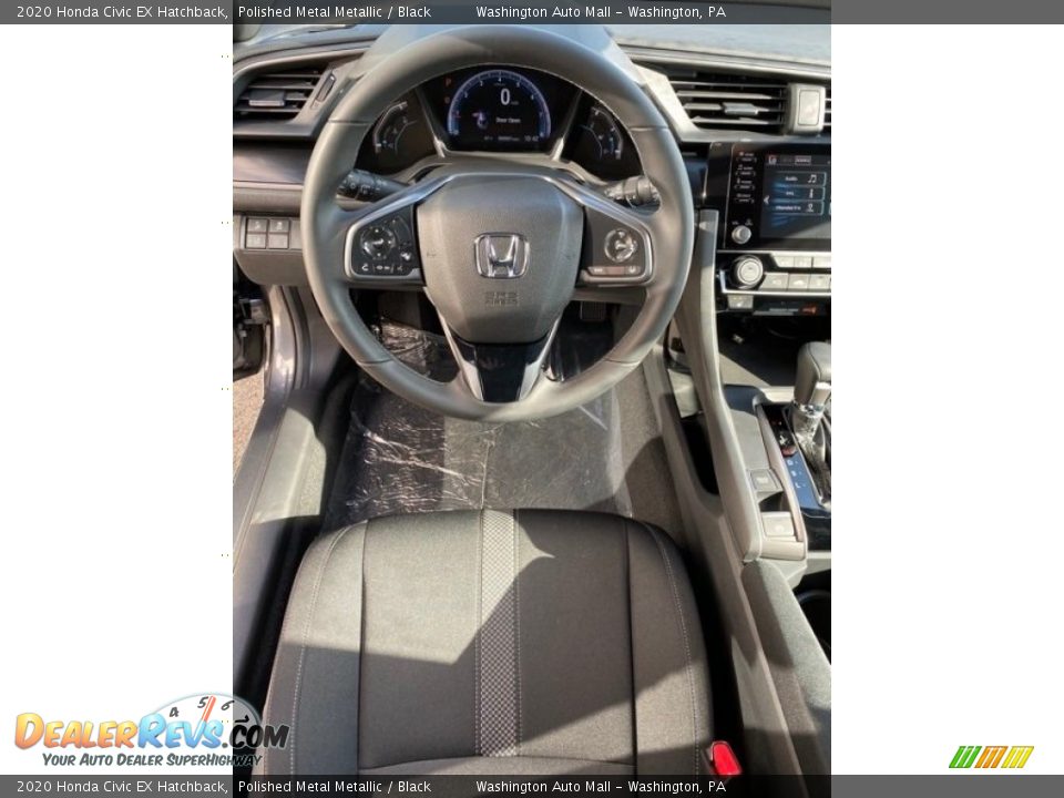 2020 Honda Civic EX Hatchback Polished Metal Metallic / Black Photo #13