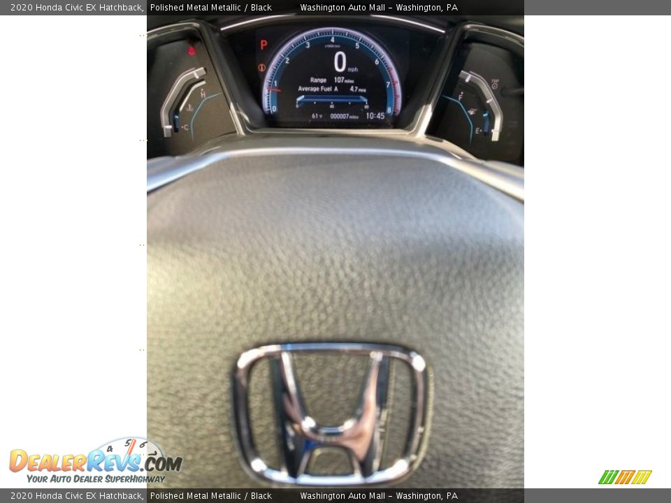 2020 Honda Civic EX Hatchback Polished Metal Metallic / Black Photo #30