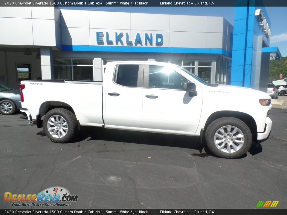 2020 Chevrolet Silverado 1500 Custom Double Cab 4x4 Summit White / Jet Black Photo #1