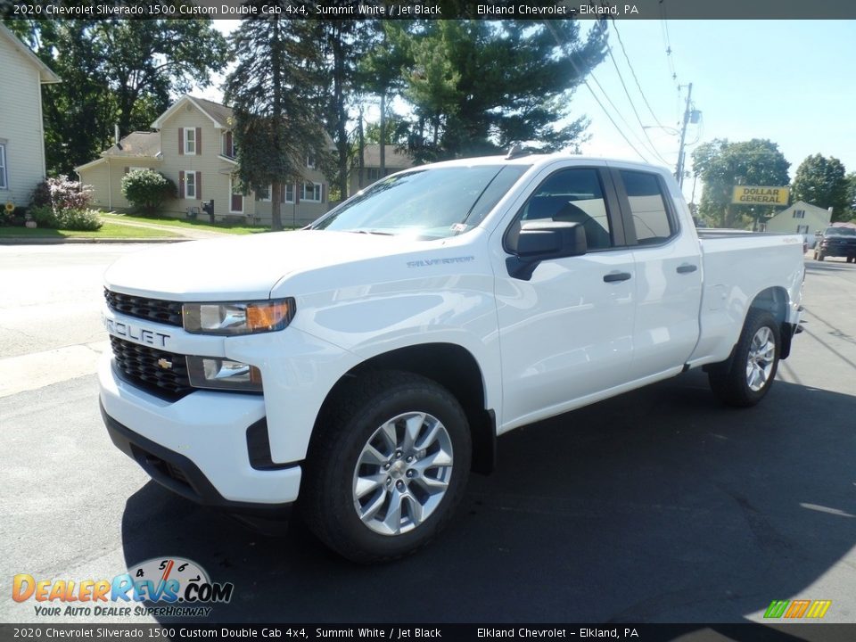 2020 Chevrolet Silverado 1500 Custom Double Cab 4x4 Summit White / Jet Black Photo #2