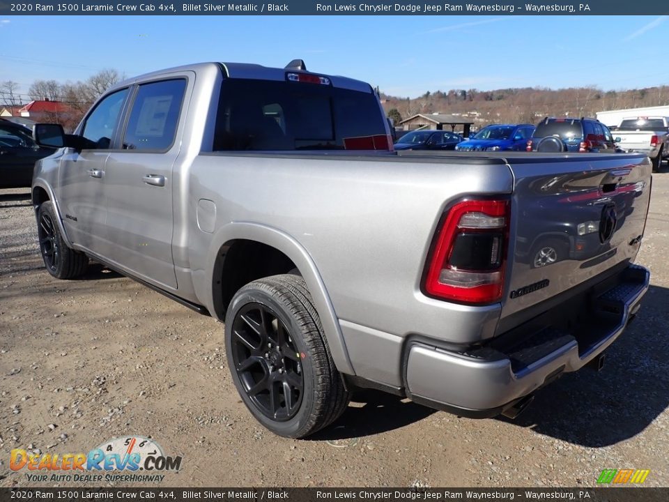 2020 Ram 1500 Laramie Crew Cab 4x4 Billet Silver Metallic / Black Photo #3
