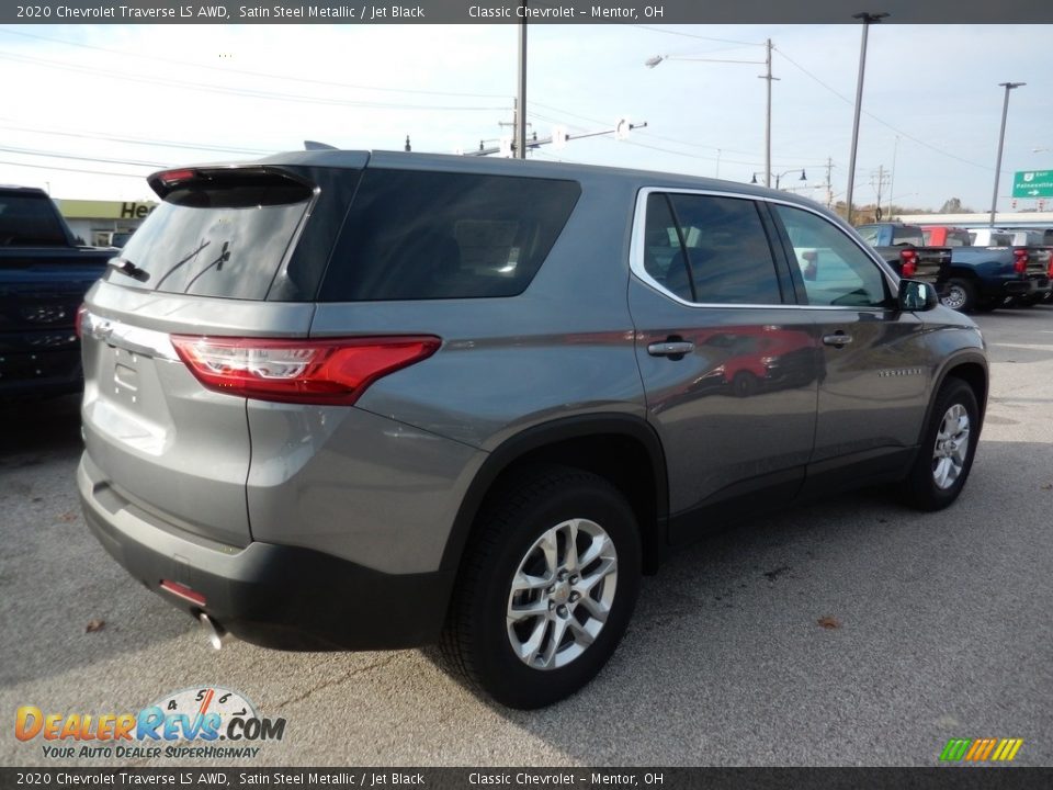 2020 Chevrolet Traverse LS AWD Satin Steel Metallic / Jet Black Photo #4