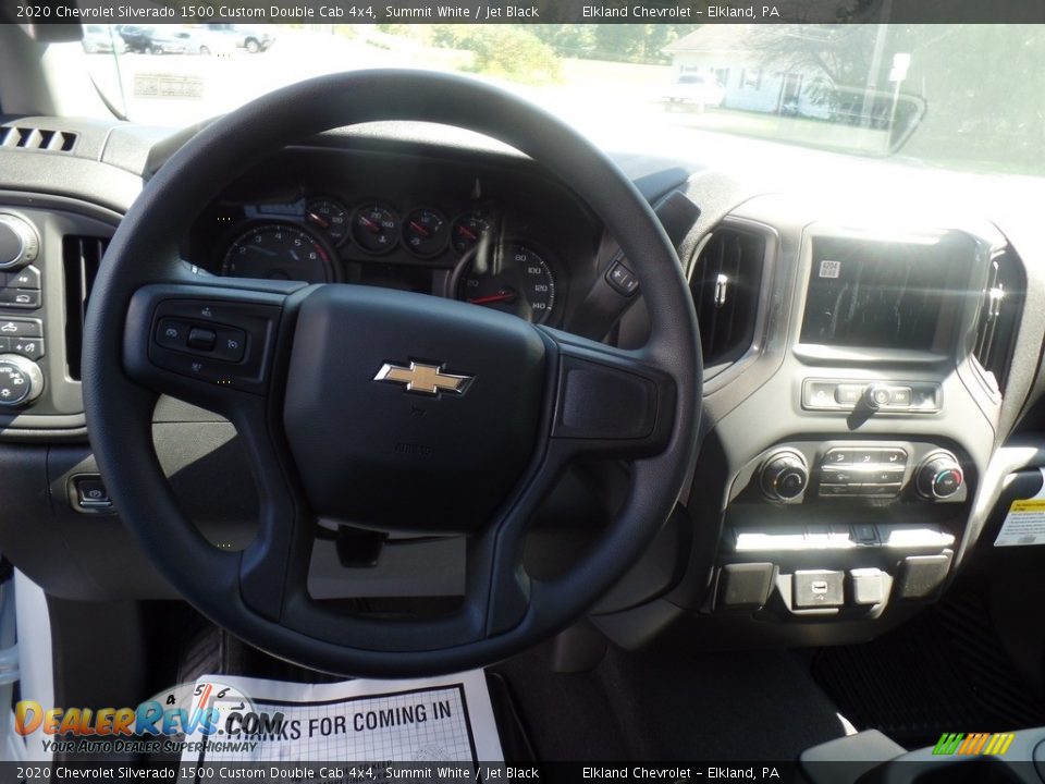 2020 Chevrolet Silverado 1500 Custom Double Cab 4x4 Summit White / Jet Black Photo #20
