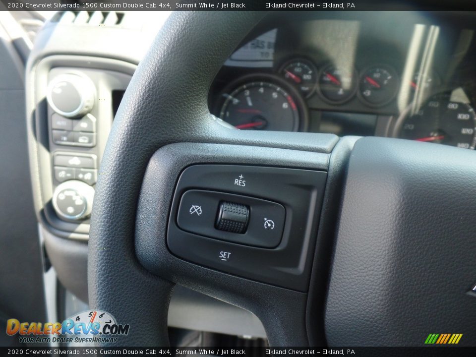2020 Chevrolet Silverado 1500 Custom Double Cab 4x4 Summit White / Jet Black Photo #22