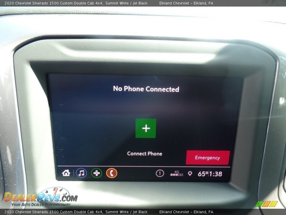 2020 Chevrolet Silverado 1500 Custom Double Cab 4x4 Summit White / Jet Black Photo #27