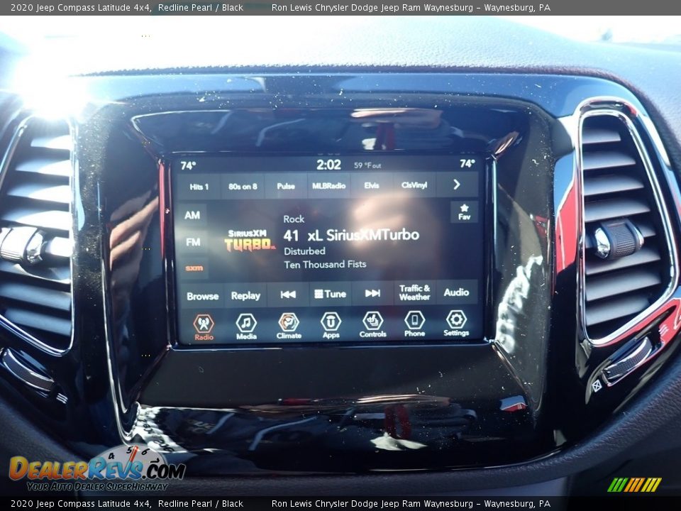 2020 Jeep Compass Latitude 4x4 Redline Pearl / Black Photo #16