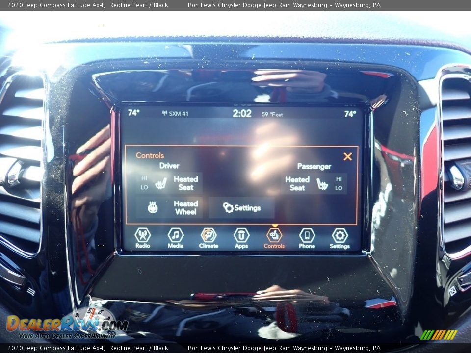 2020 Jeep Compass Latitude 4x4 Redline Pearl / Black Photo #17