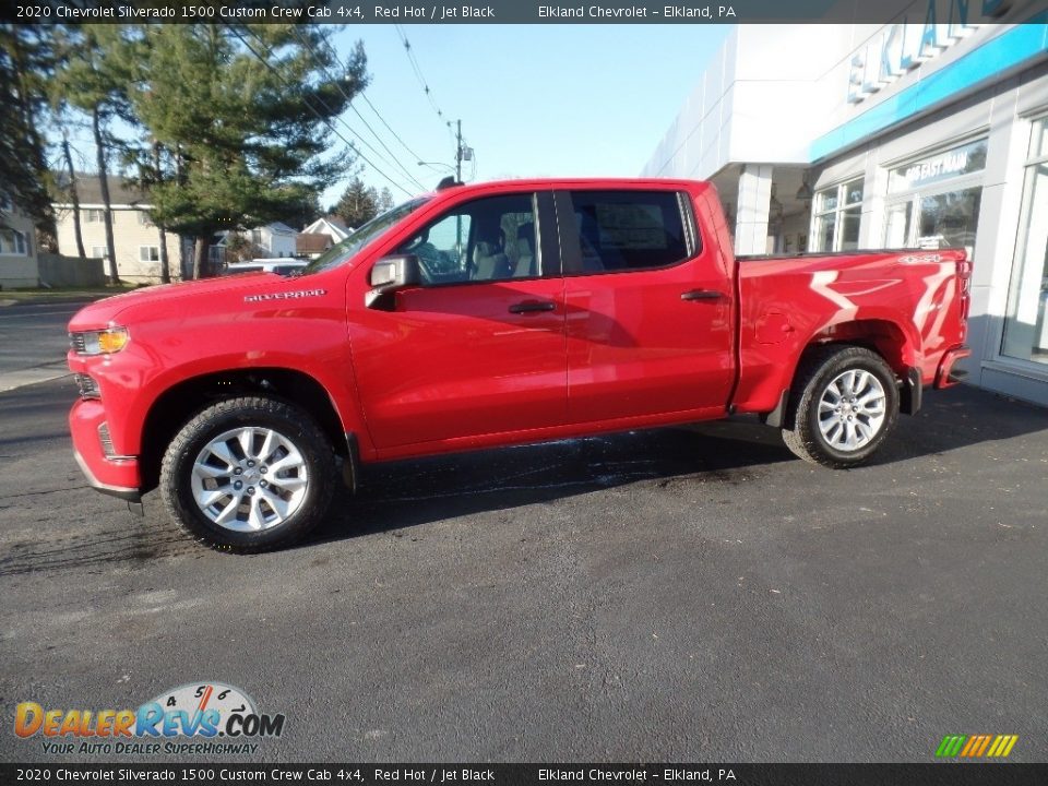 2020 Chevrolet Silverado 1500 Custom Crew Cab 4x4 Red Hot / Jet Black Photo #5