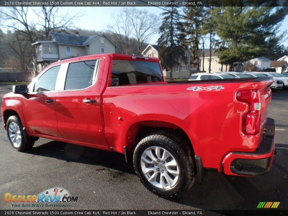 2020 Chevrolet Silverado 1500 Custom Crew Cab 4x4 Red Hot / Jet Black Photo #6