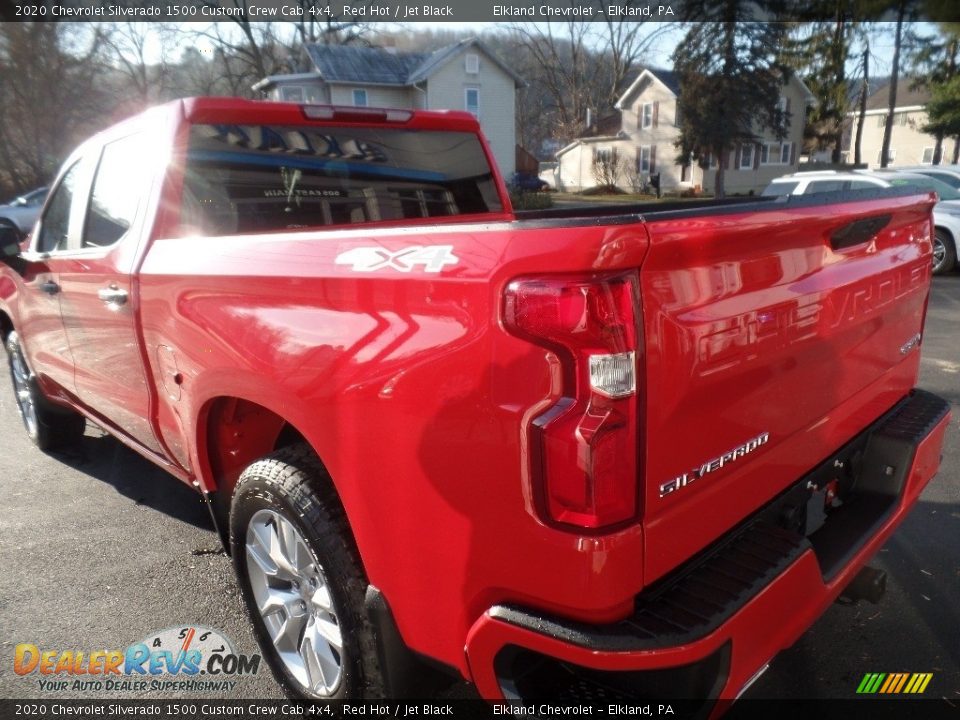 2020 Chevrolet Silverado 1500 Custom Crew Cab 4x4 Red Hot / Jet Black Photo #7