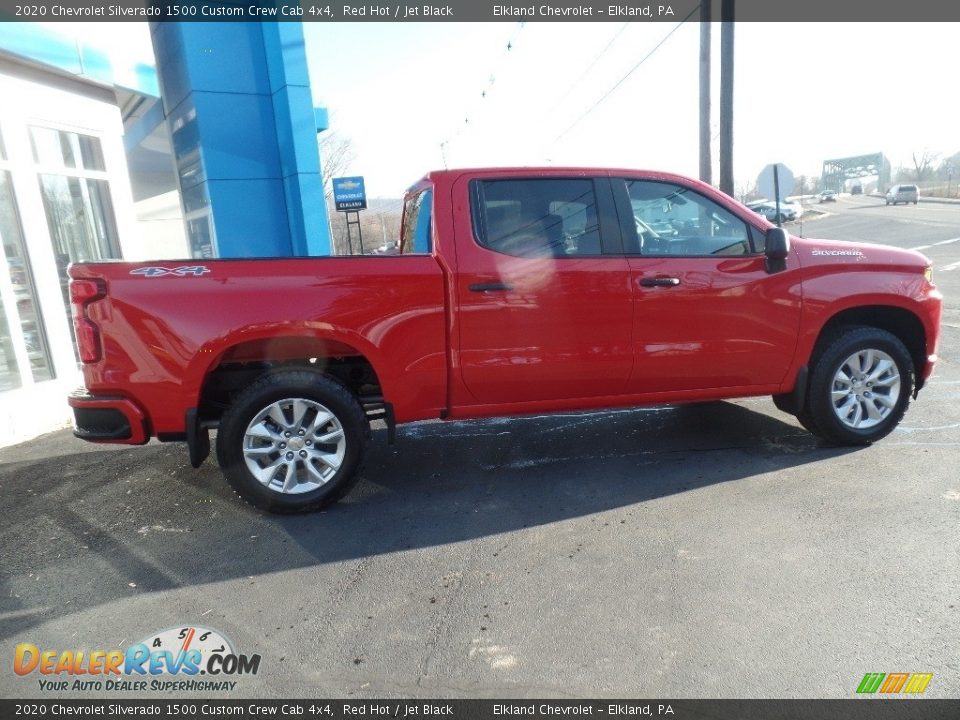 2020 Chevrolet Silverado 1500 Custom Crew Cab 4x4 Red Hot / Jet Black Photo #9