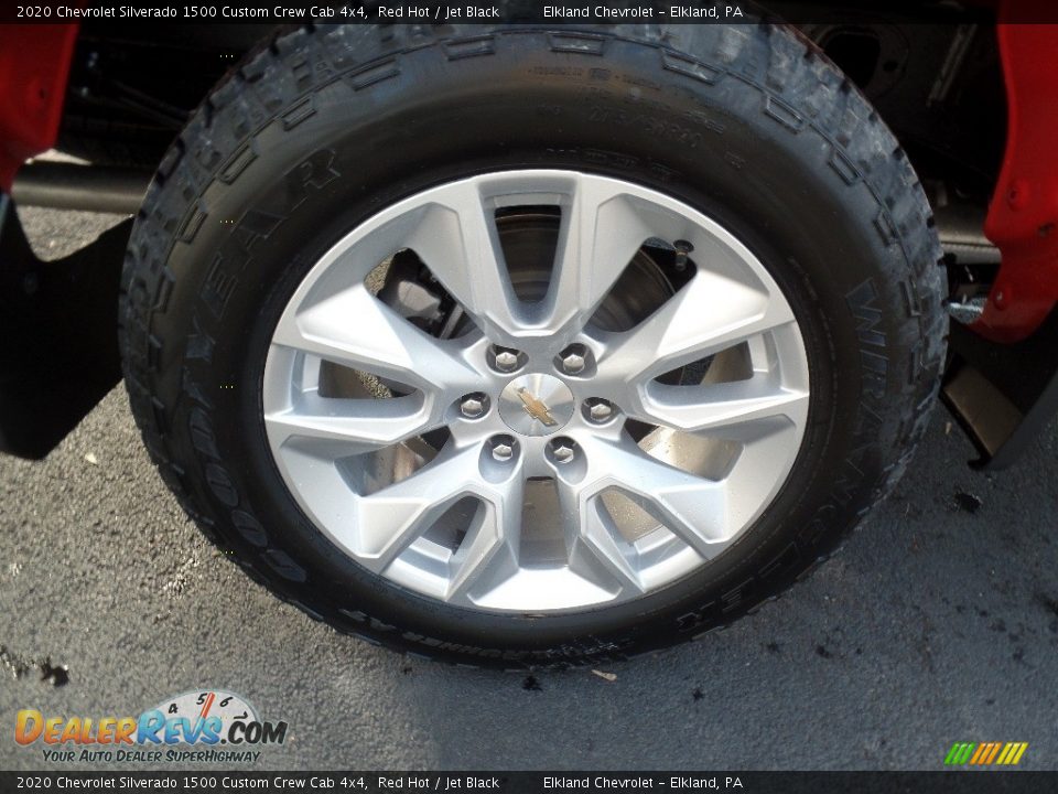 2020 Chevrolet Silverado 1500 Custom Crew Cab 4x4 Red Hot / Jet Black Photo #10