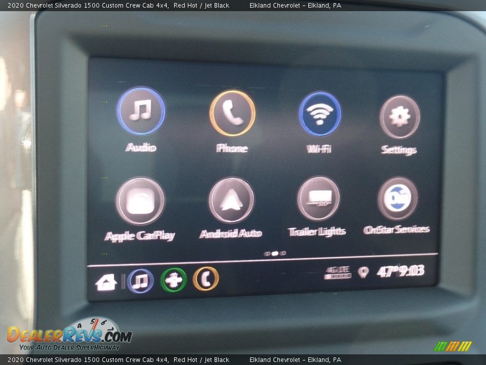 2020 Chevrolet Silverado 1500 Custom Crew Cab 4x4 Red Hot / Jet Black Photo #28