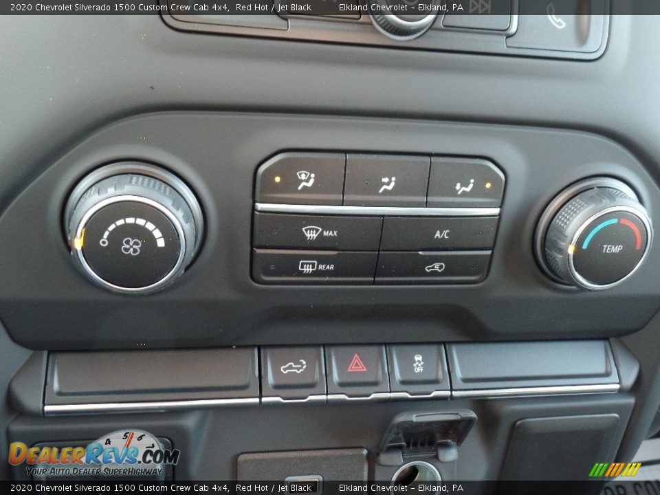 2020 Chevrolet Silverado 1500 Custom Crew Cab 4x4 Red Hot / Jet Black Photo #32