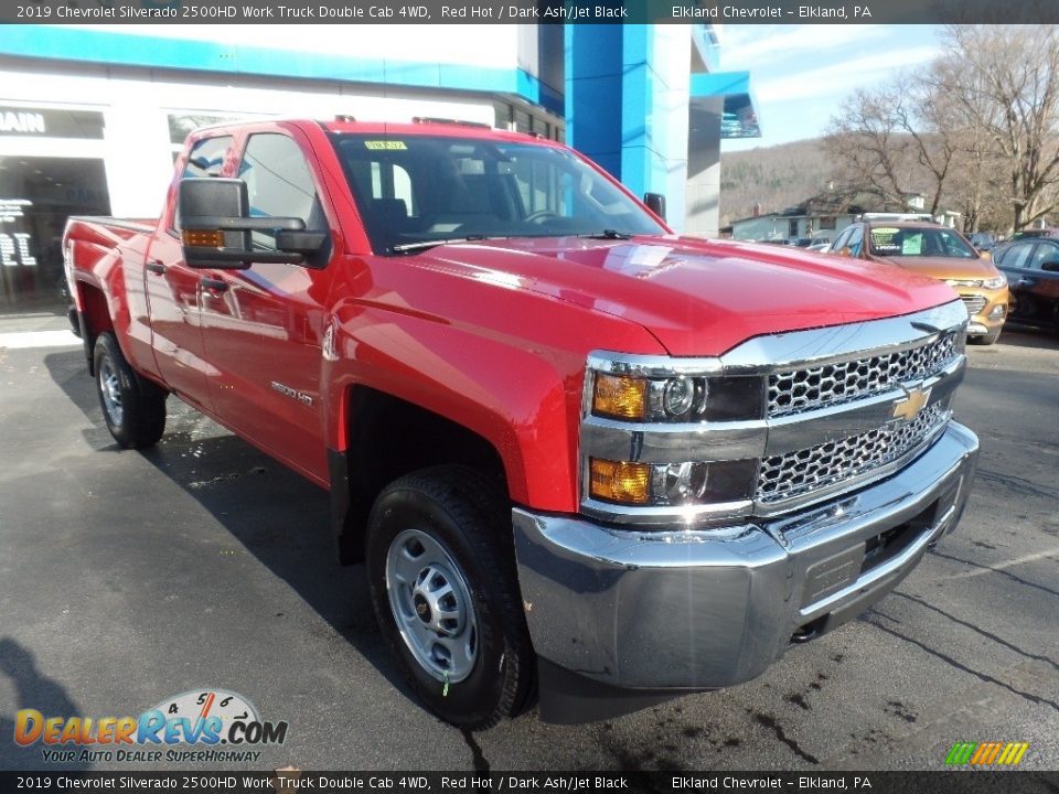 2019 Chevrolet Silverado 2500HD Work Truck Double Cab 4WD Red Hot / Dark Ash/Jet Black Photo #1