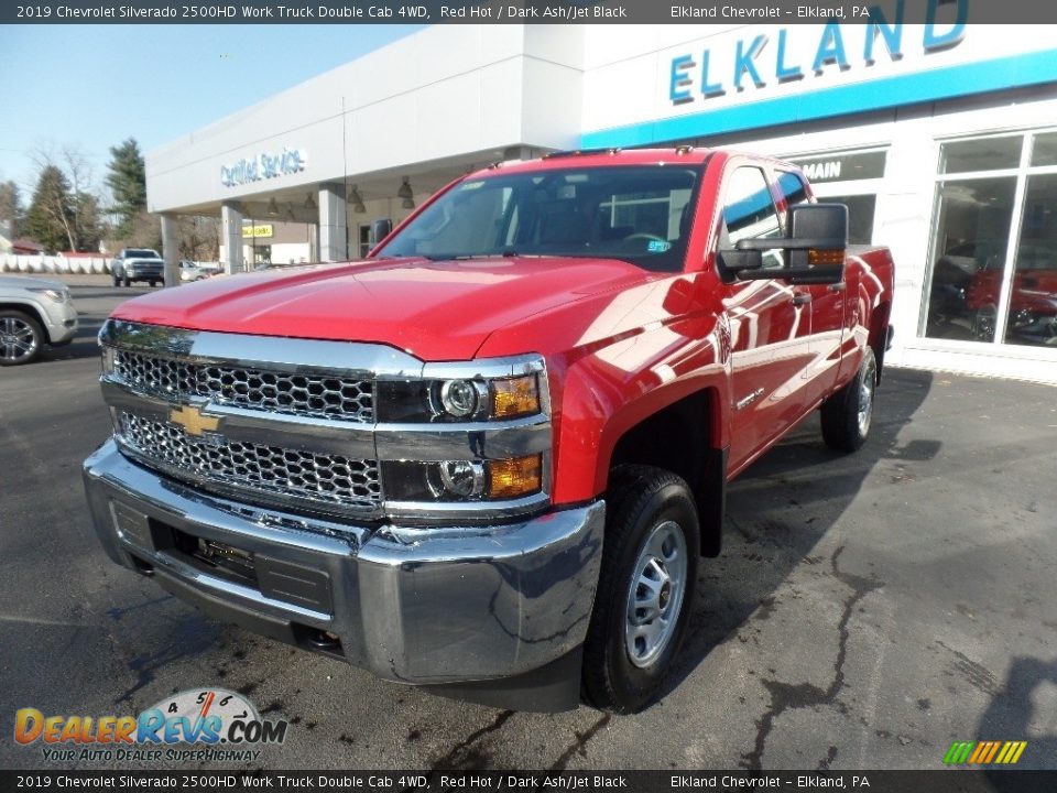2019 Chevrolet Silverado 2500HD Work Truck Double Cab 4WD Red Hot / Dark Ash/Jet Black Photo #3