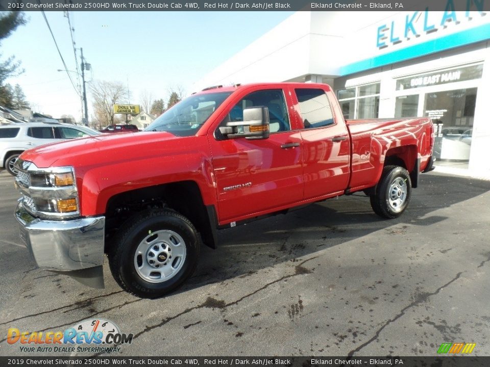 2019 Chevrolet Silverado 2500HD Work Truck Double Cab 4WD Red Hot / Dark Ash/Jet Black Photo #4