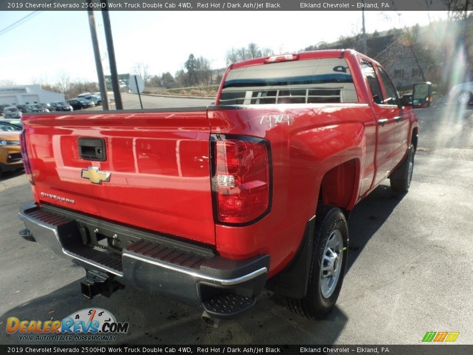 2019 Chevrolet Silverado 2500HD Work Truck Double Cab 4WD Red Hot / Dark Ash/Jet Black Photo #7