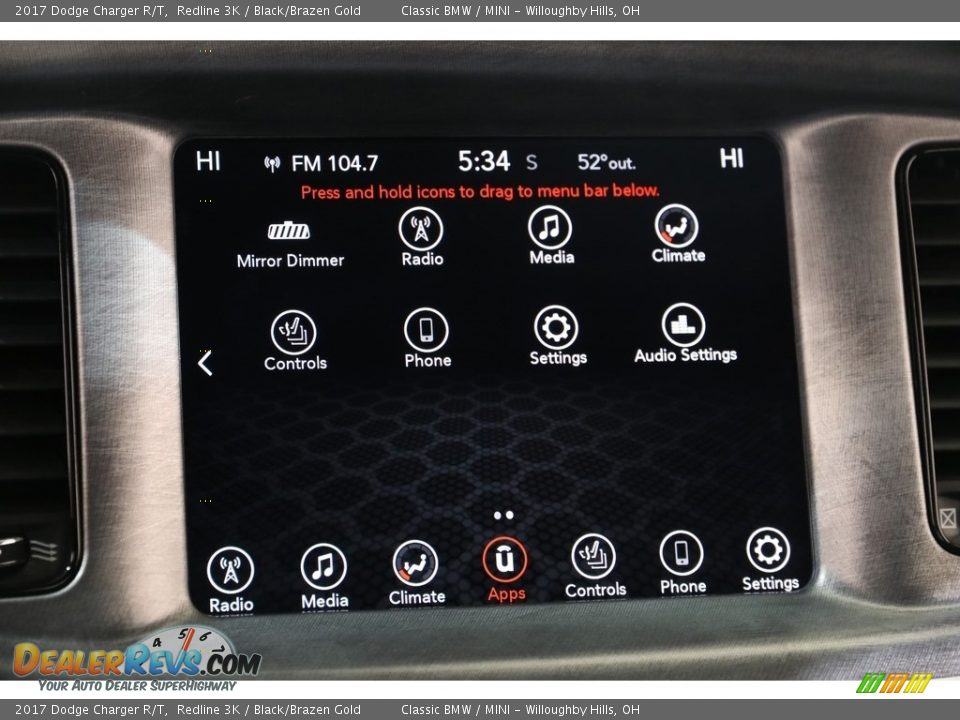 2017 Dodge Charger R/T Redline 3K / Black/Brazen Gold Photo #13