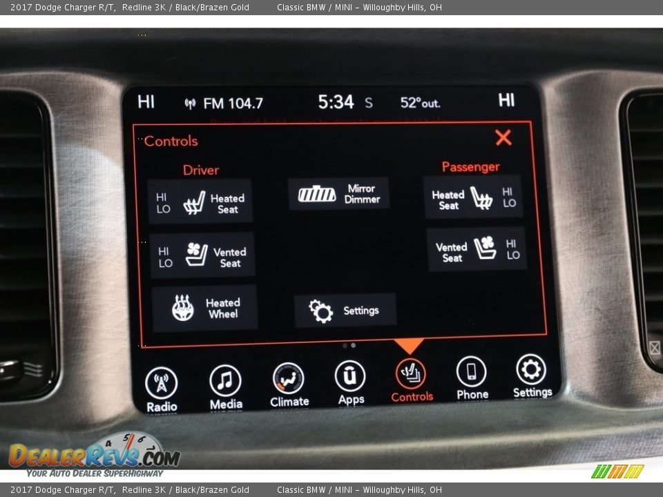 2017 Dodge Charger R/T Redline 3K / Black/Brazen Gold Photo #14