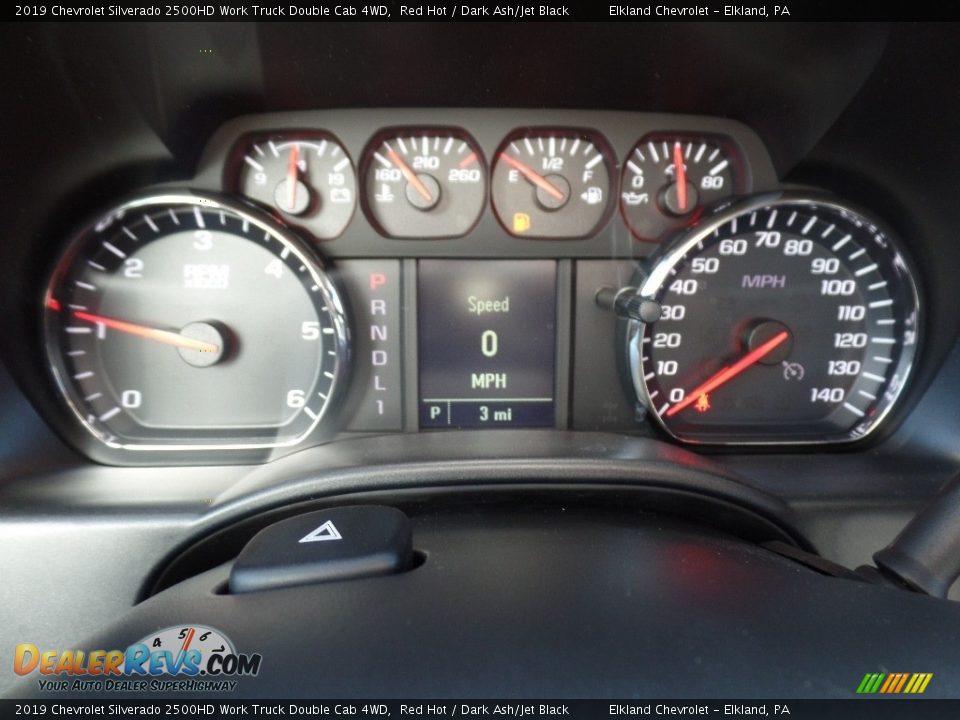 2019 Chevrolet Silverado 2500HD Work Truck Double Cab 4WD Red Hot / Dark Ash/Jet Black Photo #25
