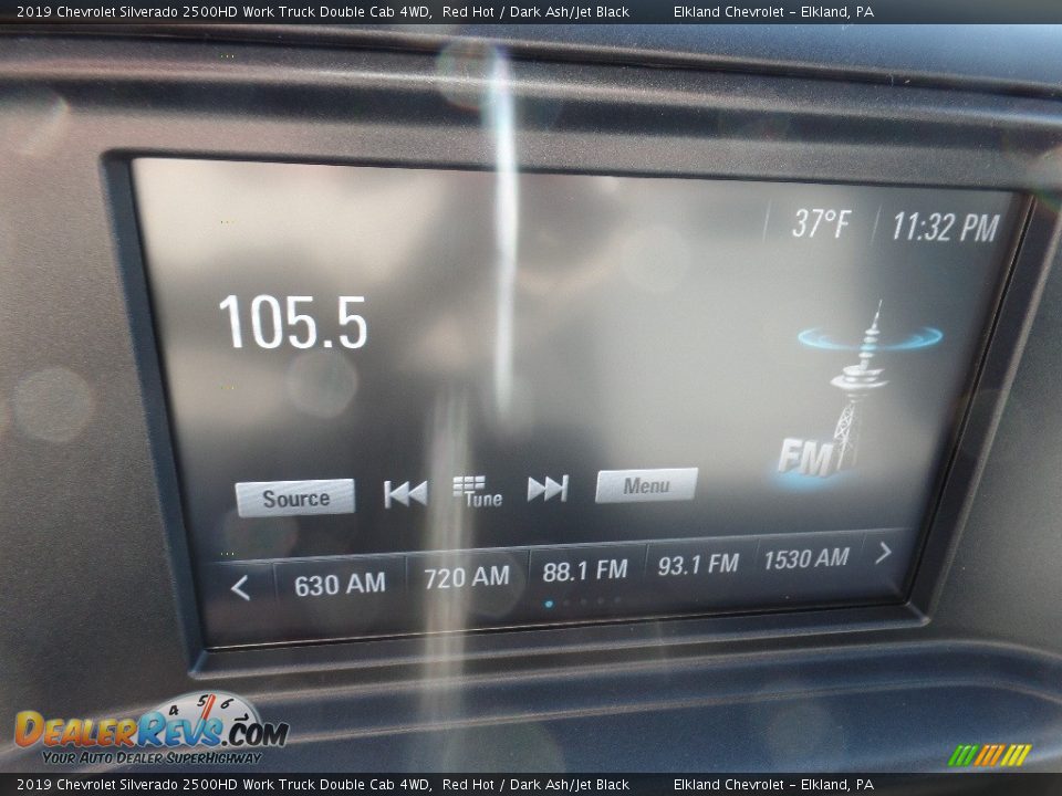 2019 Chevrolet Silverado 2500HD Work Truck Double Cab 4WD Red Hot / Dark Ash/Jet Black Photo #28