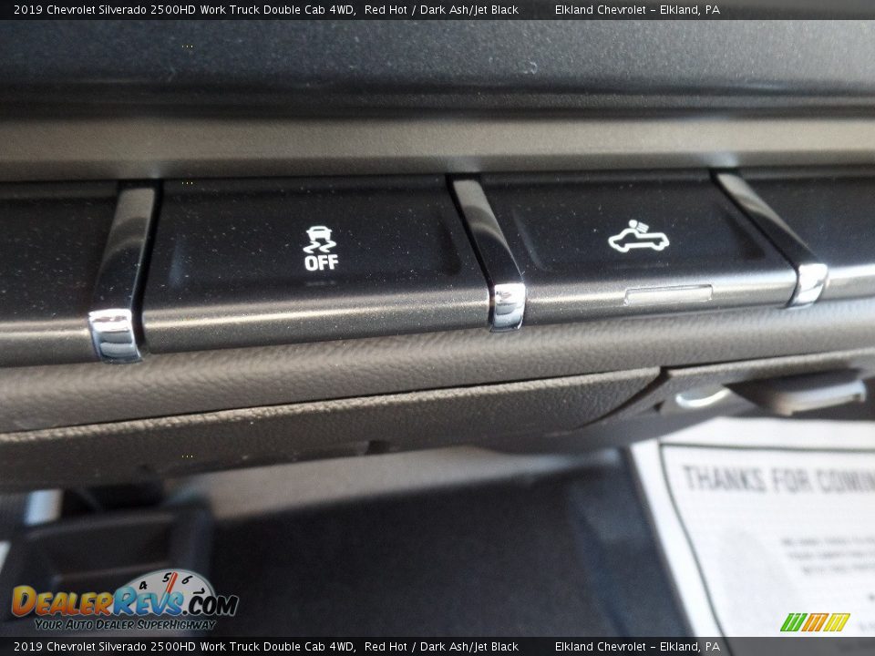 2019 Chevrolet Silverado 2500HD Work Truck Double Cab 4WD Red Hot / Dark Ash/Jet Black Photo #31