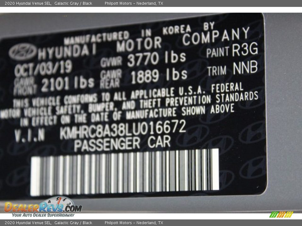 2020 Hyundai Venue SEL Galactic Gray / Black Photo #23