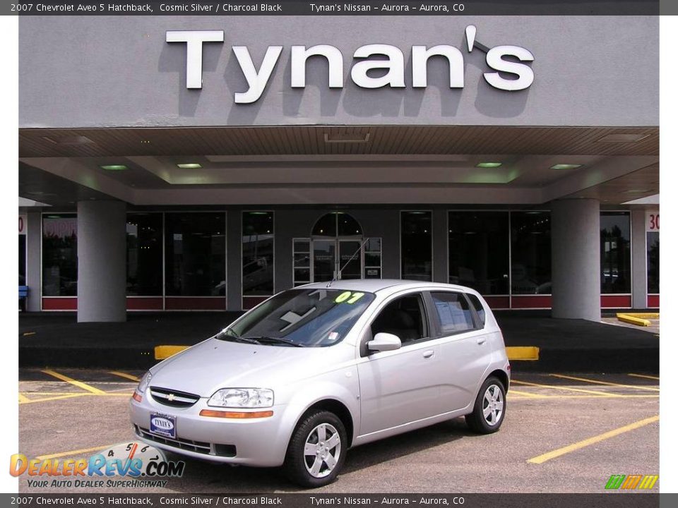 2007 Chevrolet Aveo 5 Hatchback Cosmic Silver / Charcoal Black Photo #1