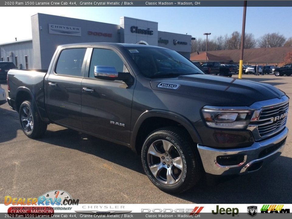 2020 Ram 1500 Laramie Crew Cab 4x4 Granite Crystal Metallic / Black Photo #1