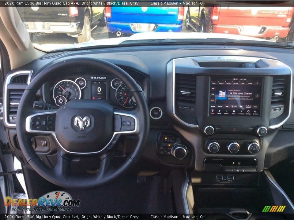 2020 Ram 1500 Big Horn Quad Cab 4x4 Bright White / Black/Diesel Gray Photo #3