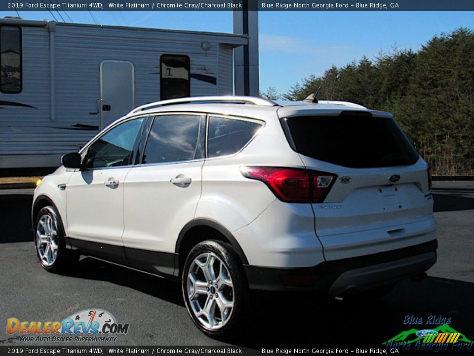 2019 Ford Escape Titanium 4WD White Platinum / Chromite Gray/Charcoal Black Photo #3