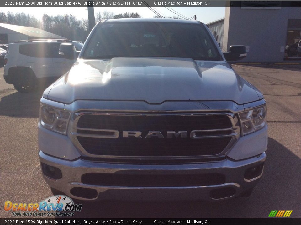 2020 Ram 1500 Big Horn Quad Cab 4x4 Bright White / Black/Diesel Gray Photo #4