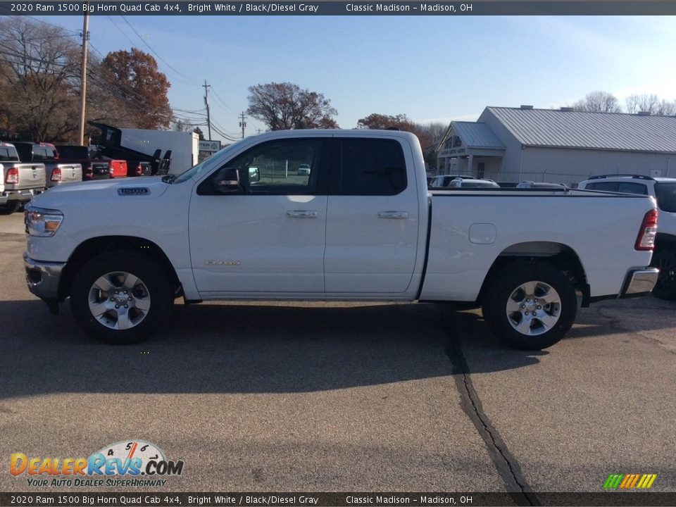 2020 Ram 1500 Big Horn Quad Cab 4x4 Bright White / Black/Diesel Gray Photo #6