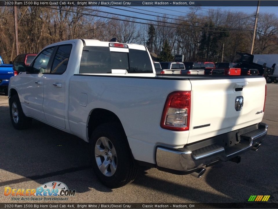 2020 Ram 1500 Big Horn Quad Cab 4x4 Bright White / Black/Diesel Gray Photo #7