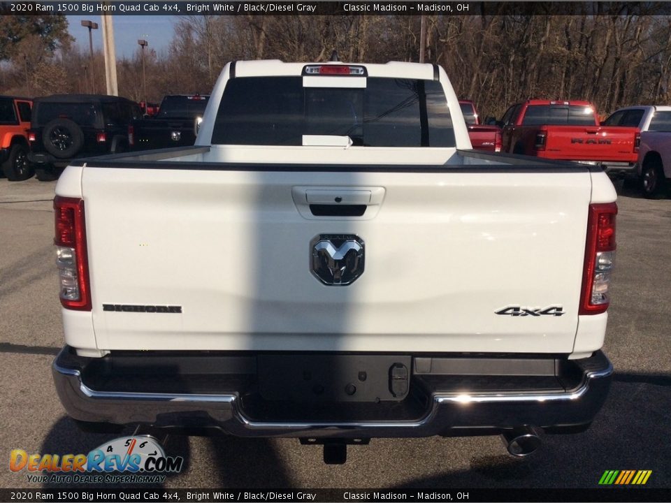 2020 Ram 1500 Big Horn Quad Cab 4x4 Bright White / Black/Diesel Gray Photo #8