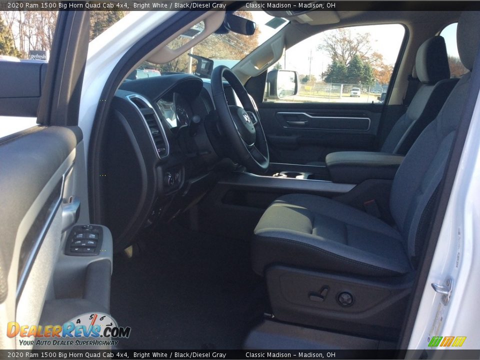 2020 Ram 1500 Big Horn Quad Cab 4x4 Bright White / Black/Diesel Gray Photo #12