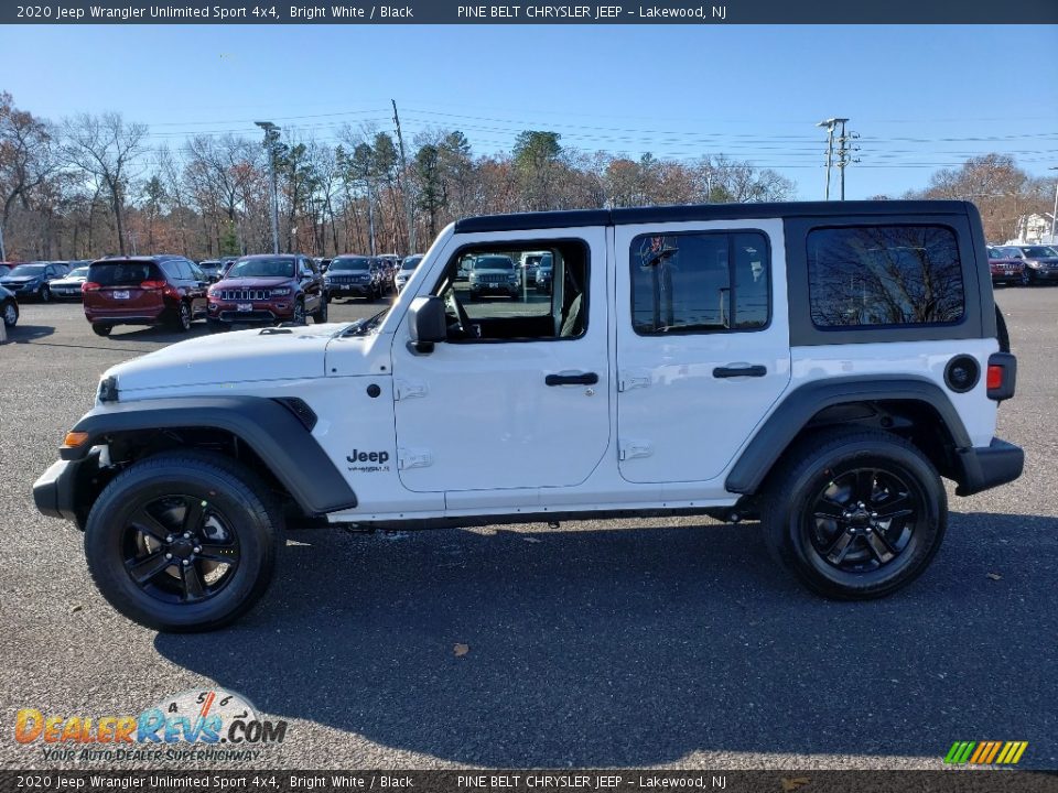 2020 Jeep Wrangler Unlimited Sport 4x4 Bright White / Black Photo #3