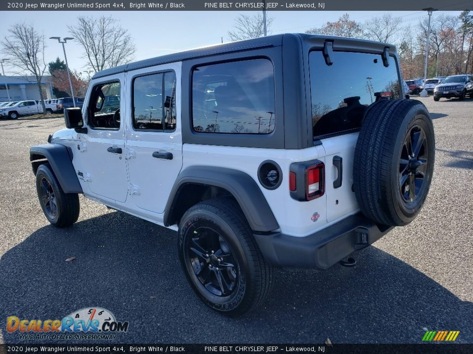 2020 Jeep Wrangler Unlimited Sport 4x4 Bright White / Black Photo #4