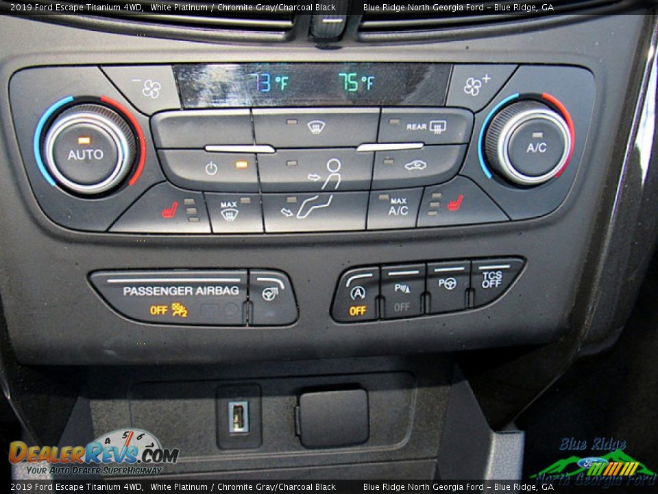 2019 Ford Escape Titanium 4WD White Platinum / Chromite Gray/Charcoal Black Photo #23