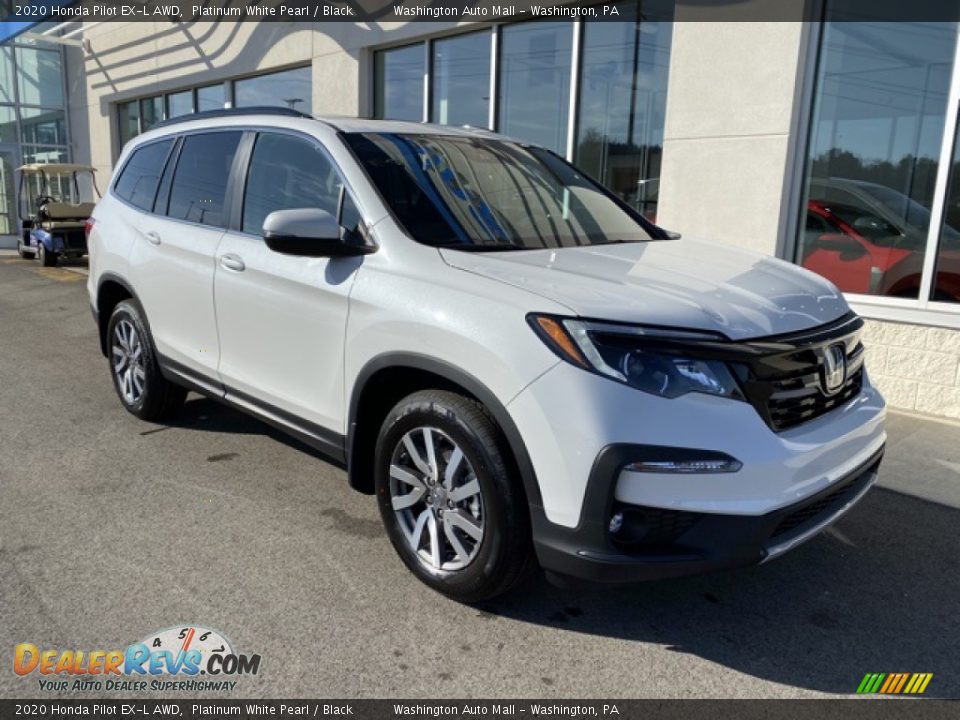 2020 Honda Pilot EX-L AWD Platinum White Pearl / Black Photo #2